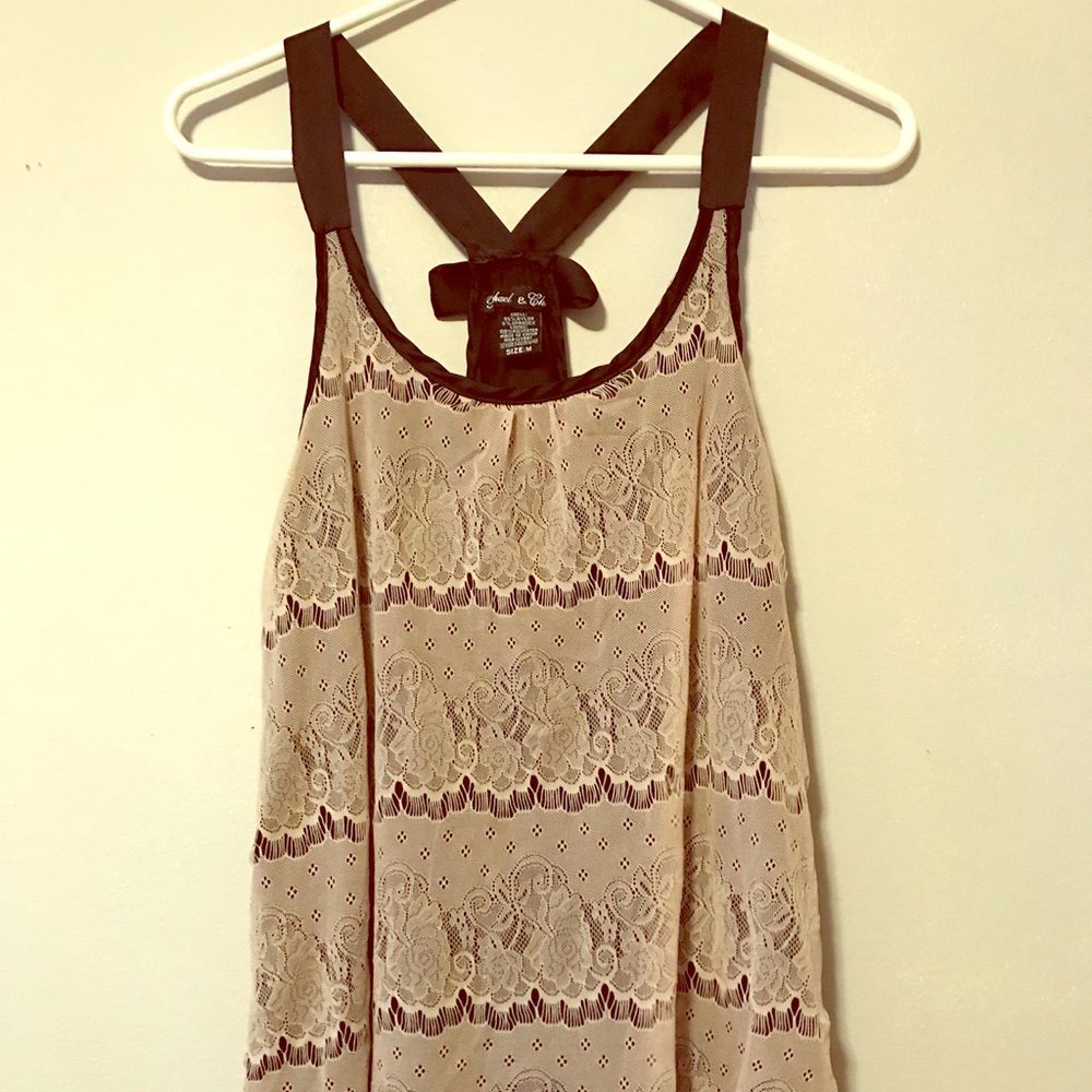 Michael & Chloe Lace Racerback Tank